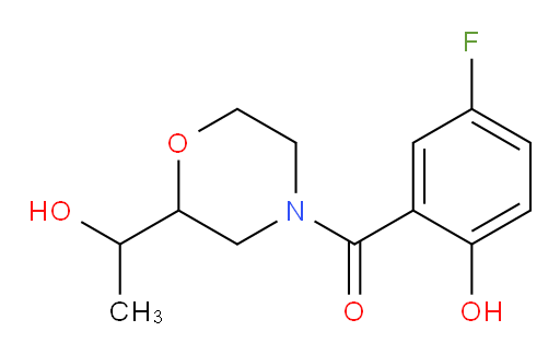 (5-fluoro-2-hydroxyphenyl)(2-(1-hydroxyethyl)morpholino)methanone