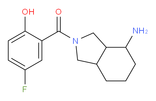 (4-aminohexahydro-1H-isoindol-2(3H)-yl)(5-fluoro-2-hydroxyphenyl)methanone
