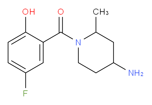 (4-amino-2-methylpiperidin-1-yl)(5-fluoro-2-hydroxyphenyl)methanone