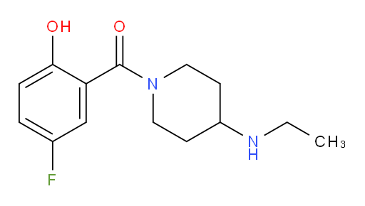(4-(ethylamino)piperidin-1-yl)(5-fluoro-2-hydroxyphenyl)methanone