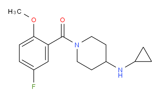 (4-(cyclopropylamino)piperidin-1-yl)(5-fluoro-2-methoxyphenyl)methanone
