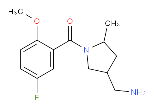 (4-(aminomethyl)-2-methylpyrrolidin-1-yl)(5-fluoro-2-methoxyphenyl)methanone