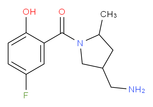 (4-(aminomethyl)-2-methylpyrrolidin-1-yl)(5-fluoro-2-hydroxyphenyl)methanone