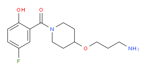 (4-(3-aminopropoxy)piperidin-1-yl)(5-fluoro-2-hydroxyphenyl)methanone