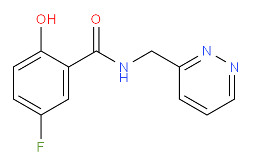 5-fluoro-2-hydroxy-N-(pyridazin-3-ylmethyl)benzamide