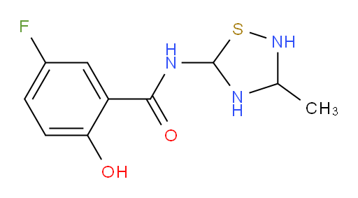 5-fluoro-2-hydroxy-N-(3-methyl-1,2,4-thiadiazolidin-5-yl)benzamide