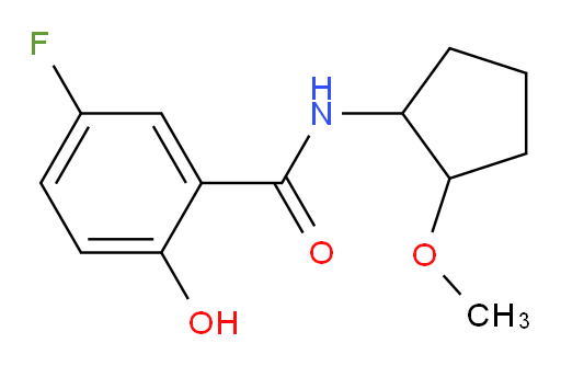 5-fluoro-2-hydroxy-N-(2-methoxycyclopentyl)benzamide
