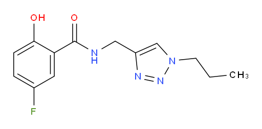 5-fluoro-2-hydroxy-N-((1-propyl-1H-1,2,3-triazol-4-yl)methyl)benzamide