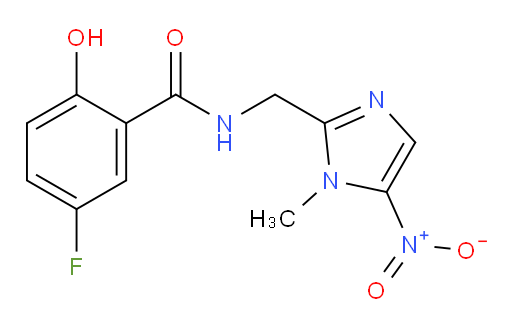 5-fluoro-2-hydroxy-N-((1-methyl-5-nitro-1H-imidazol-2-yl)methyl)benzamide