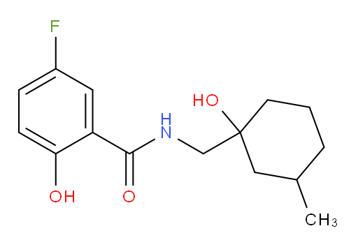 5-fluoro-2-hydroxy-N-((1-hydroxy-3-methylcyclohexyl)methyl)benzamide