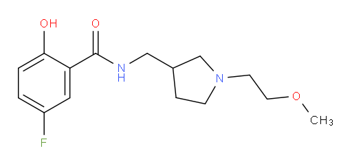 5-fluoro-2-hydroxy-N-((1-(2-methoxyethyl)pyrrolidin-3-yl)methyl)benzamide