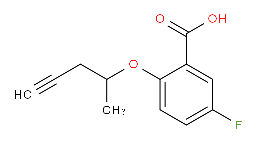 5-fluoro-2-(pent-4-yn-2-yloxy)benzoic acid