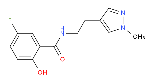 5-fluoro-2-hydroxy-N-(2-(1-methyl-1H-pyrazol-4-yl)ethyl)benzamide