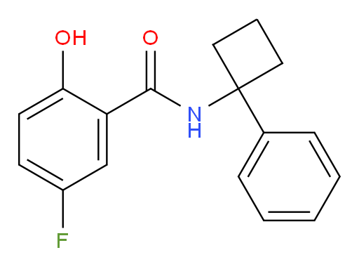5-fluoro-2-hydroxy-N-(1-phenylcyclobutyl)benzamide