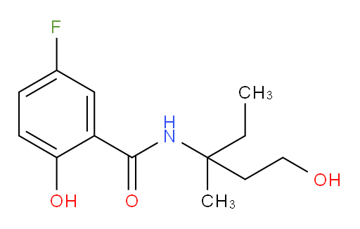 5-fluoro-2-hydroxy-N-(1-hydroxy-3-methylpentan-3-yl)benzamide