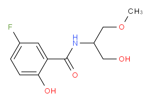 5-fluoro-2-hydroxy-N-(1-hydroxy-3-methoxypropan-2-yl)benzamide