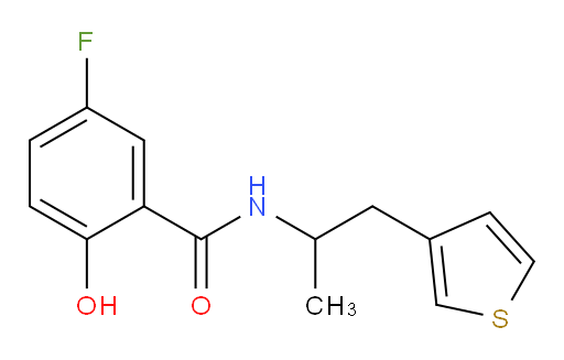 5-fluoro-2-hydroxy-N-(1-(thiophen-3-yl)propan-2-yl)benzamide