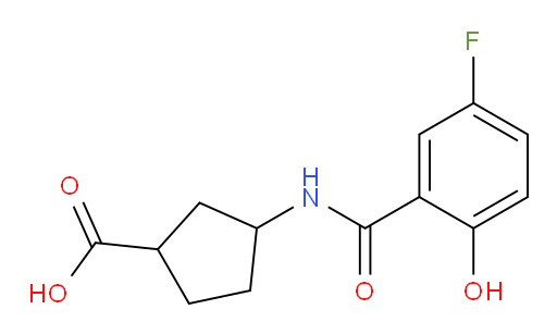 3-(5-fluoro-2-hydroxybenzamido)cyclopentanecarboxylic acid