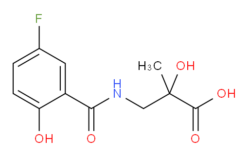 3-(5-fluoro-2-hydroxybenzamido)-2-hydroxy-2-methylpropanoic acid