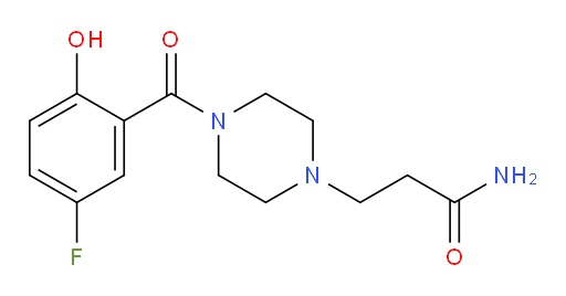 3-(4-(5-fluoro-2-hydroxybenzoyl)piperazin-1-yl)propanamide