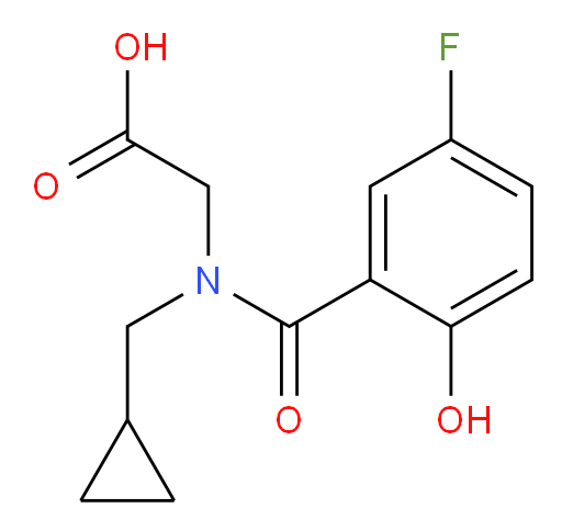 2-(N-(cyclopropylmethyl)-5-fluoro-2-hydroxybenzamido)acetic acid