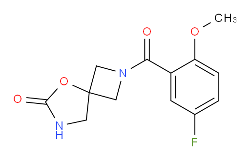 2-(5-fluoro-2-methoxybenzoyl)-5-oxa-2,7-diazaspiro[3.4]octan-6-one