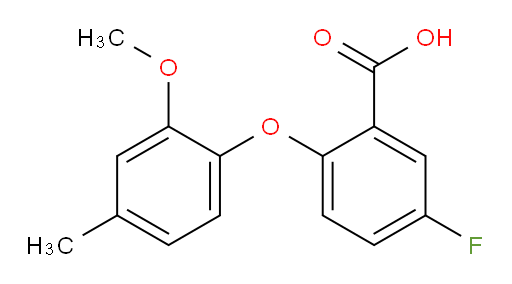 5-fluoro-2-(2-methoxy-4-methylphenoxy)benzoic acid