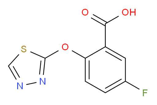 2-((1,3,4-thiadiazol-2-yl)oxy)-5-fluorobenzoic acid