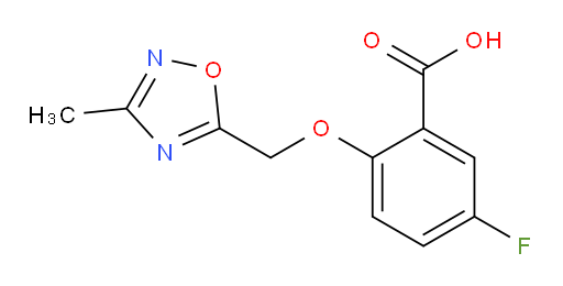 5-fluoro-2-((3-methyl-1,2,4-oxadiazol-5-yl)methoxy)benzoic acid