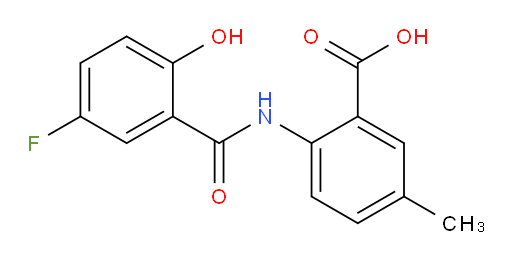 2-(5-fluoro-2-hydroxybenzamido)-5-methylbenzoic acid