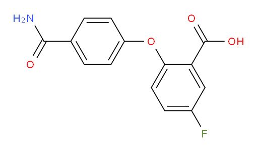 2-(4-carbamoylphenoxy)-5-fluorobenzoic acid