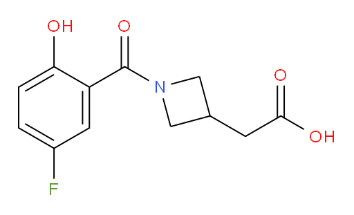 2-(1-(5-fluoro-2-hydroxybenzoyl)azetidin-3-yl)acetic acid