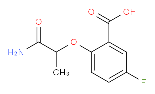 2-((1-amino-1-oxopropan-2-yl)oxy)-5-fluorobenzoic acid