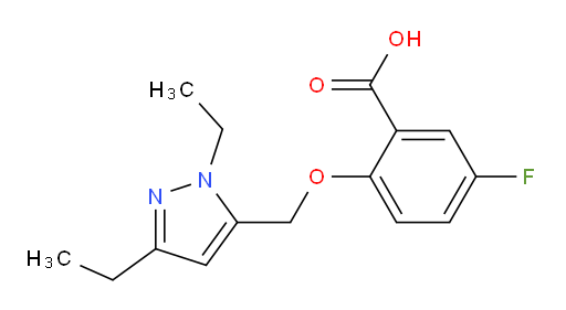 2-((1,3-diethyl-1H-pyrazol-5-yl)methoxy)-5-fluorobenzoic acid