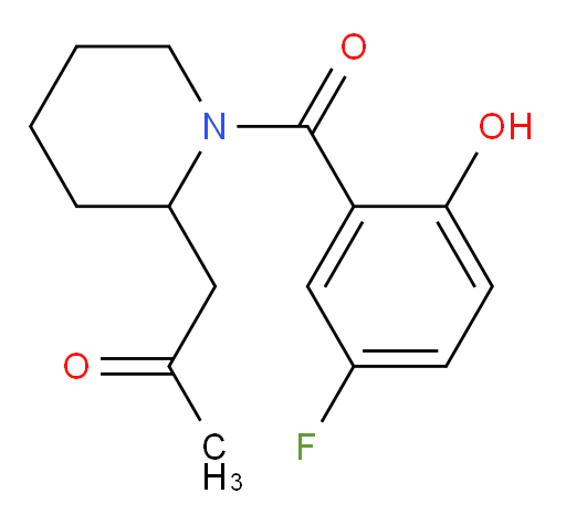 1-(1-(5-fluoro-2-hydroxybenzoyl)piperidin-2-yl)propan-2-one