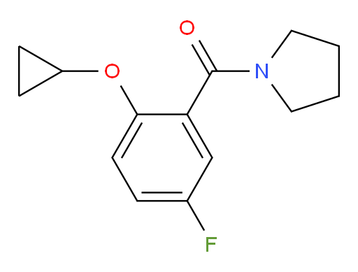 (2-cyclopropoxy-5-fluorophenyl)(pyrrolidin-1-yl)methanone