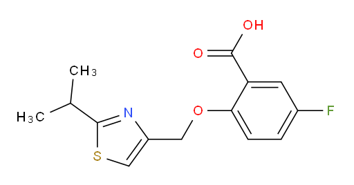 5-fluoro-2-((2-isopropylthiazol-4-yl)methoxy)benzoic acid
