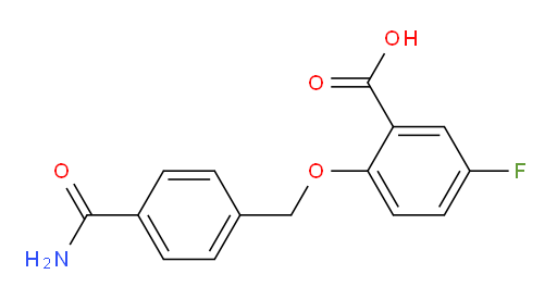 2-((4-carbamoylbenzyl)oxy)-5-fluorobenzoic acid