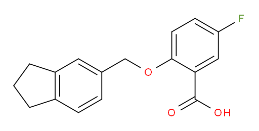 2-((2,3-dihydro-1H-inden-5-yl)methoxy)-5-fluorobenzoic acid