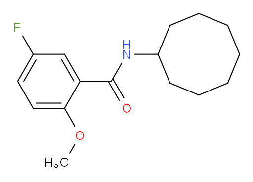N-cyclooctyl-5-fluoro-2-methoxybenzamide