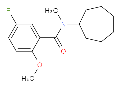 N-cycloheptyl-5-fluoro-2-methoxy-N-methylbenzamide