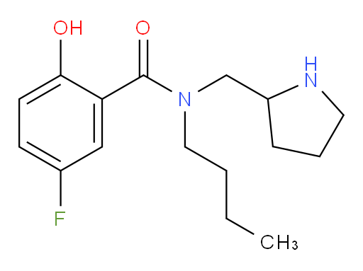N-butyl-5-fluoro-2-hydroxy-N-(pyrrolidin-2-ylmethyl)benzamide