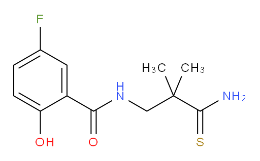 N-(3-amino-2,2-dimethyl-3-thioxopropyl)-5-fluoro-2-hydroxybenzamide
