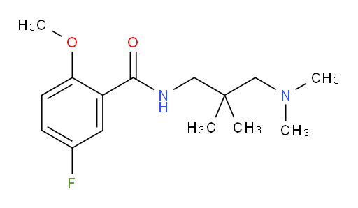 N-(3-(dimethylamino)-2,2-dimethylpropyl)-5-fluoro-2-methoxybenzamide