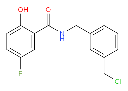N-(3-(chloromethyl)benzyl)-5-fluoro-2-hydroxybenzamide