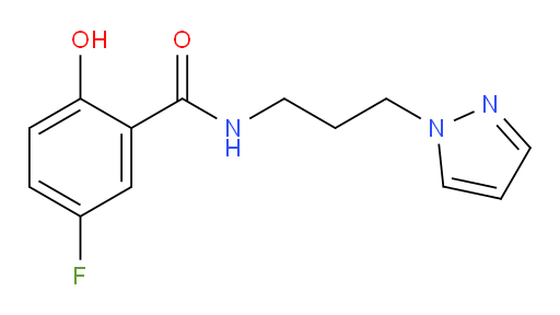 N-(3-(1H-pyrazol-1-yl)propyl)-5-fluoro-2-hydroxybenzamide