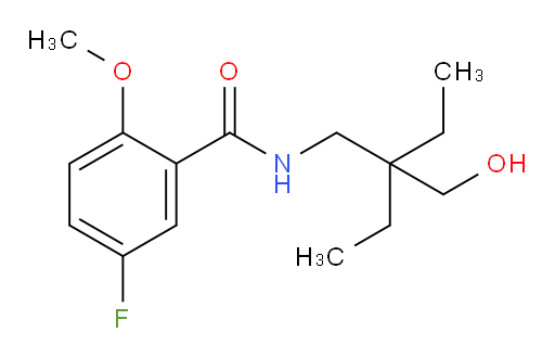 N-(2-ethyl-2-(hydroxymethyl)butyl)-5-fluoro-2-methoxybenzamide