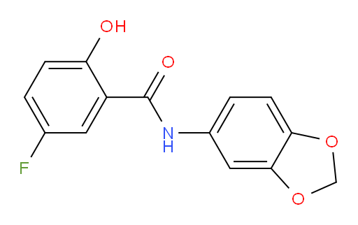 N-(benzo[d][1,3]dioxol-5-yl)-5-fluoro-2-hydroxybenzamide