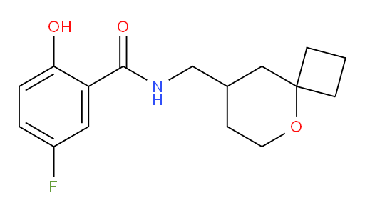 N-(5-oxaspiro[3.5]nonan-8-ylmethyl)-5-fluoro-2-hydroxybenzamide