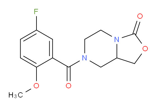 7-(5-fluoro-2-methoxybenzoyl)tetrahydro-1H-oxazolo[3,4-a]pyrazin-3(5H)-one